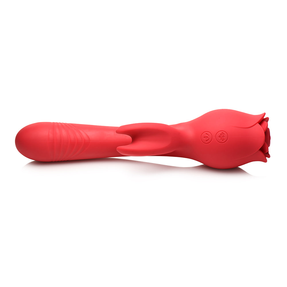 BLOOMGASM BLOOMING BUNNY SUCKING & THRUSTING SILICONE RABBIT VIBRATOR