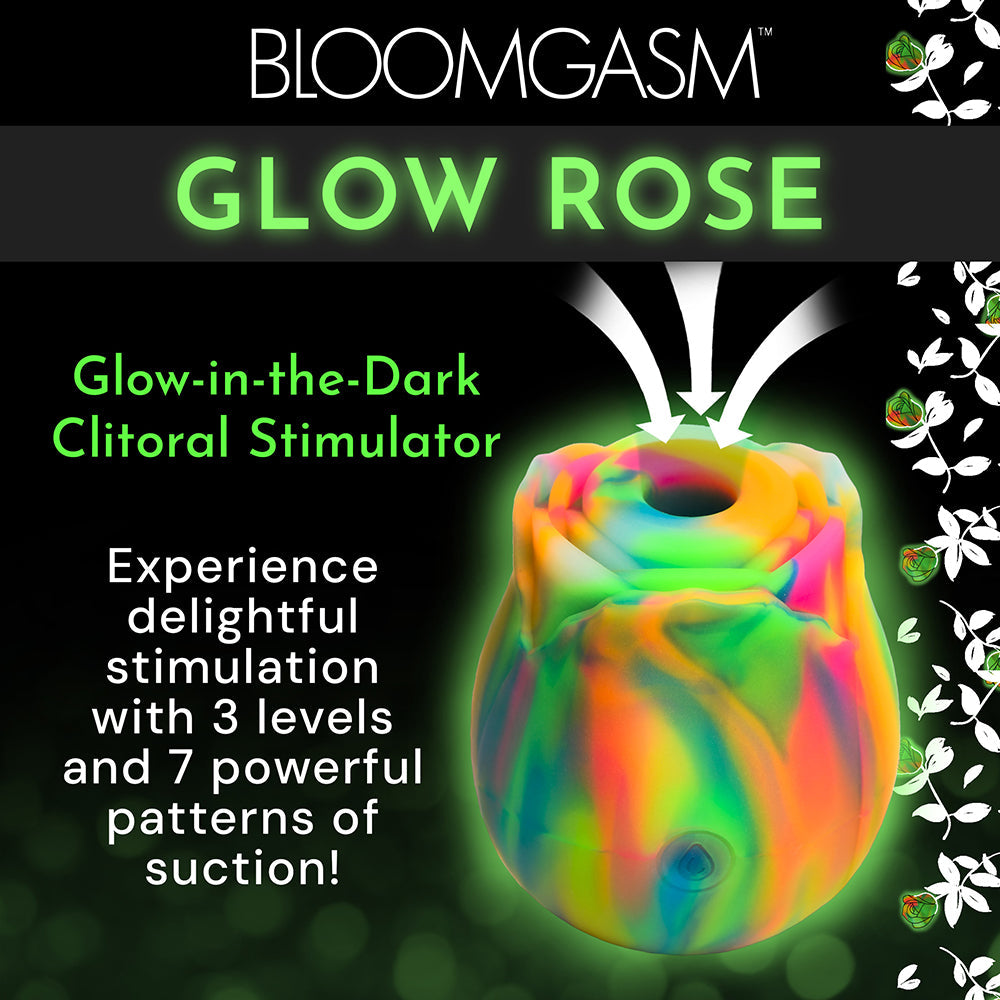 BLOOMGASM GLOW ROSE GLOW-IN-THE-DARK ROSE CLIT STIMULATOR