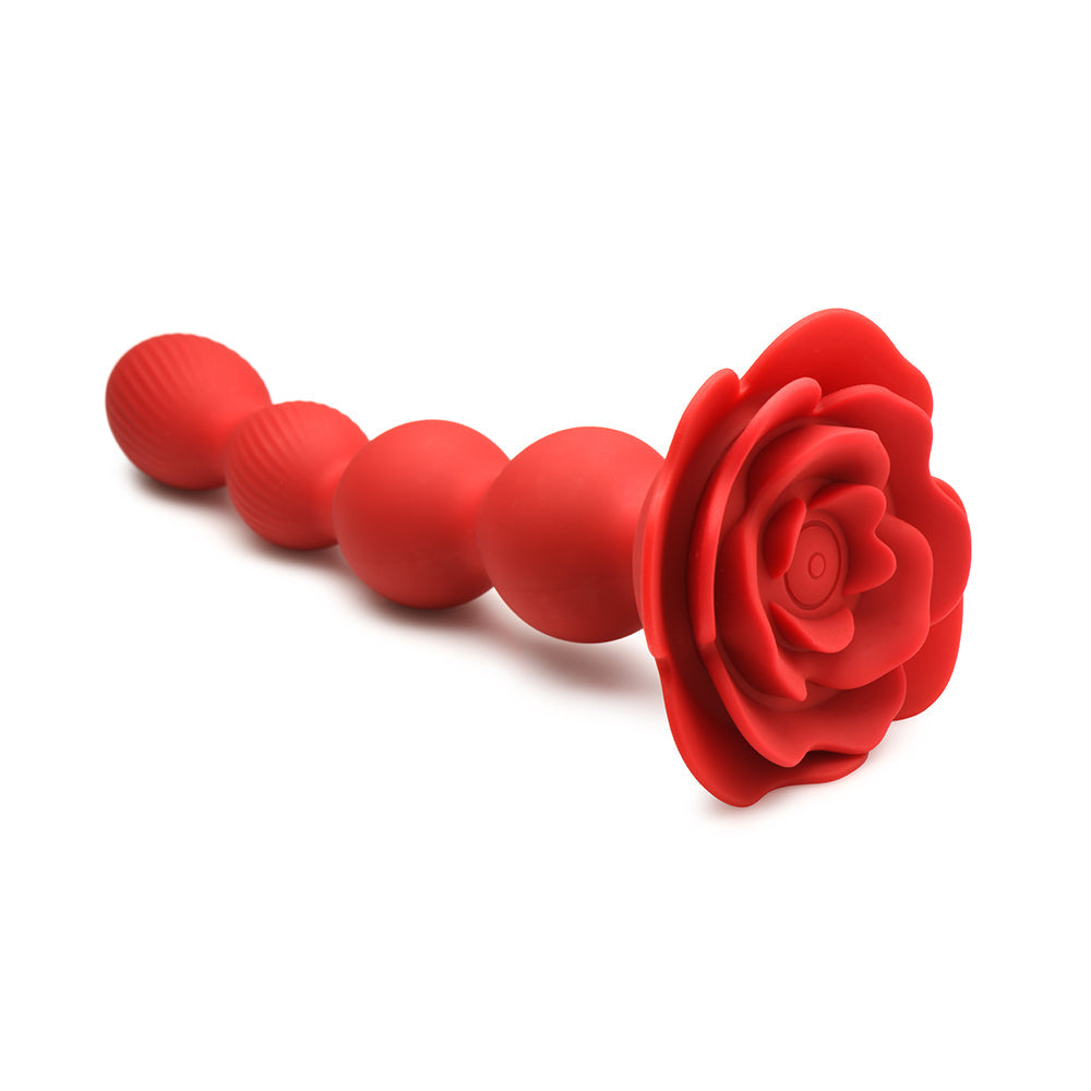 BLOOMGASM ROSE TWIRL 10X VIBRATING & ROTATING SILICONE ANAL BEADS