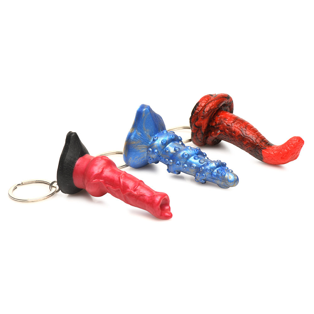 CREATURE COCKS HELL-HOUND, LORD KRAKEN & KING COBRA SILICONE KEYCHAIN SET