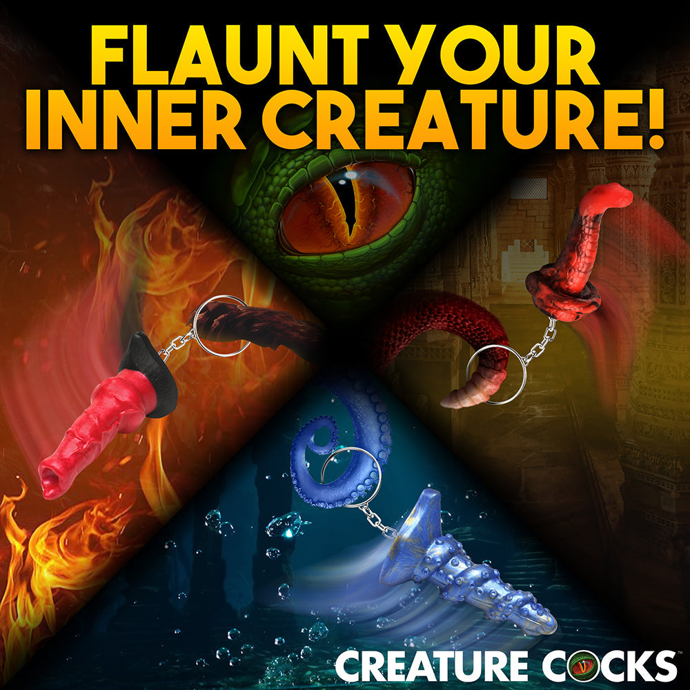 CREATURE COCKS HELL-HOUND, LORD KRAKEN & KING COBRA SILICONE KEYCHAIN SET