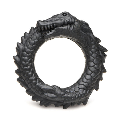 CREATURE COCKS BLACK CAIMAN SILICONE COCK RING