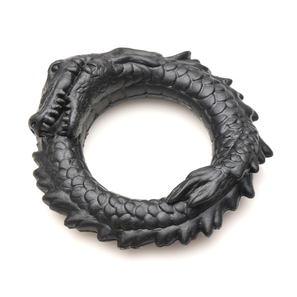 CREATURE COCKS BLACK CAIMAN SILICONE COCK RING