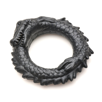 CREATURE COCKS BLACK CAIMAN SILICONE COCK RING