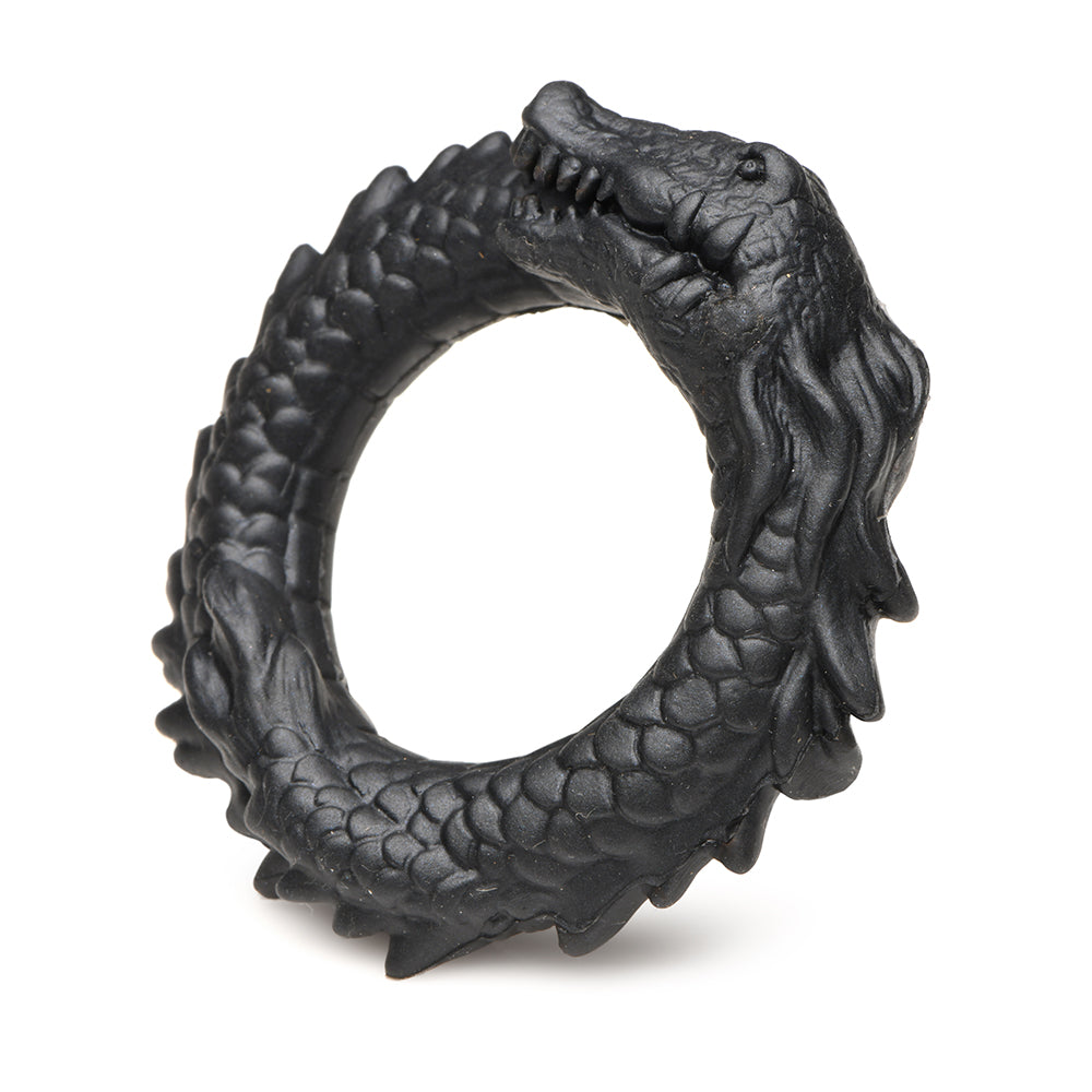 CREATURE COCKS BLACK CAIMAN SILICONE COCK RING