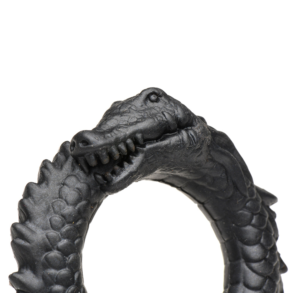 CREATURE COCKS BLACK CAIMAN SILICONE COCK RING
