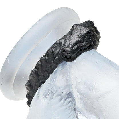 CREATURE COCKS BLACK CAIMAN SILICONE COCK RING