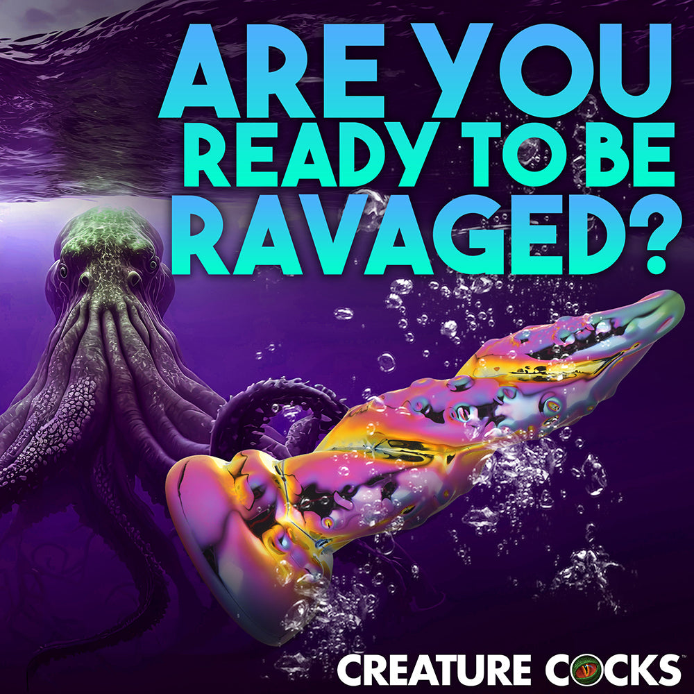 XR BRANDS - CREATURE COCKS ENCHANTRESS RAINBOW GLASS DILDO