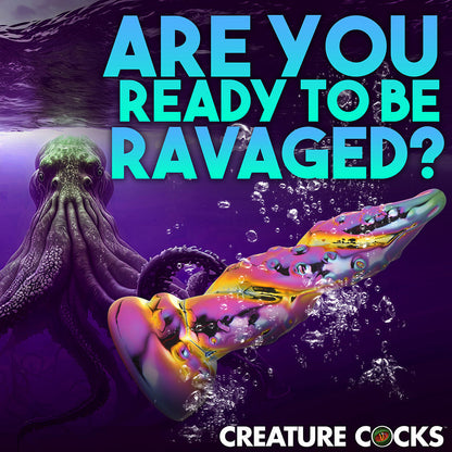 XR BRANDS - CREATURE COCKS ENCHANTRESS RAINBOW GLASS DILDO