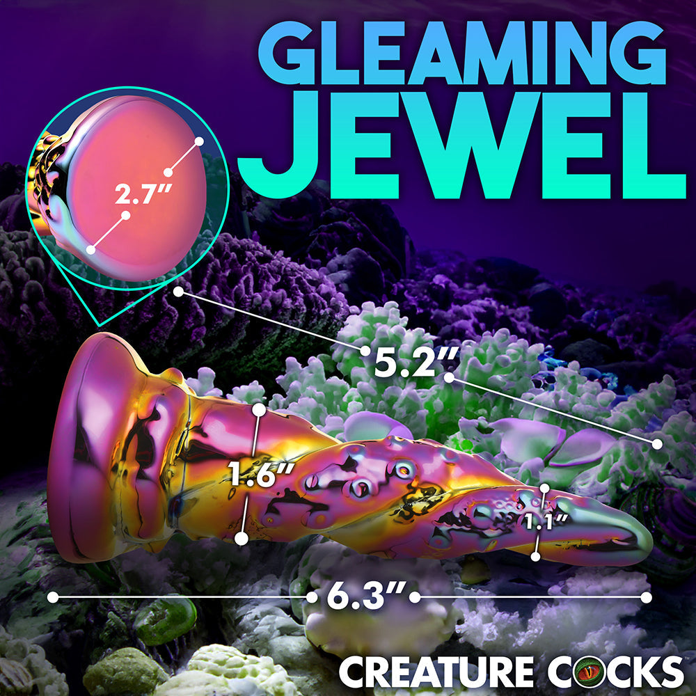 XR BRANDS - CREATURE COCKS ENCHANTRESS RAINBOW GLASS DILDO