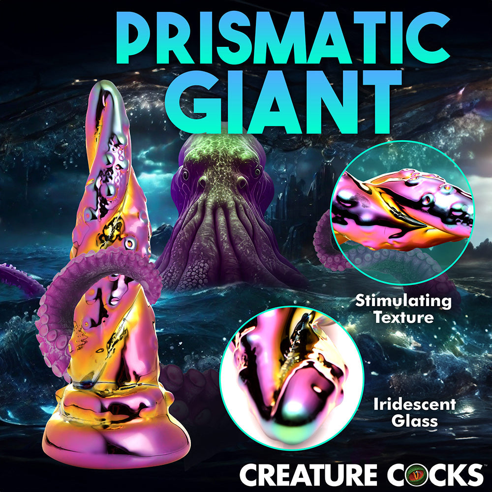 XR BRANDS - CREATURE COCKS ENCHANTRESS RAINBOW GLASS DILDO
