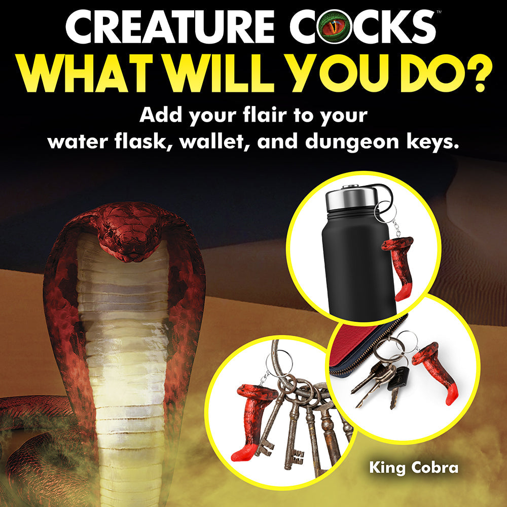CREATURE COCKS KING COBRA SILICONE KEYCHAIN
