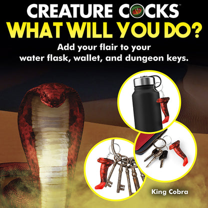 XR BRANDS - LLAVERO DE SILICONA KING COBRA DE CREATURE COCKS
