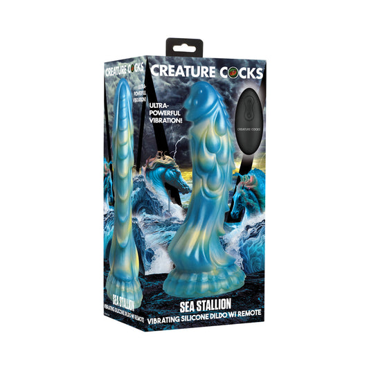 CREATURE COCKS SEA STALLION VIBRATING SILICONE DILDO WITH REMOTE