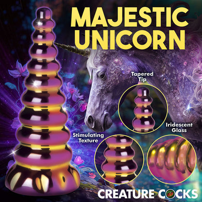 CREATURE COCKS TWILIGHT RAINBOW GLASS DILDO