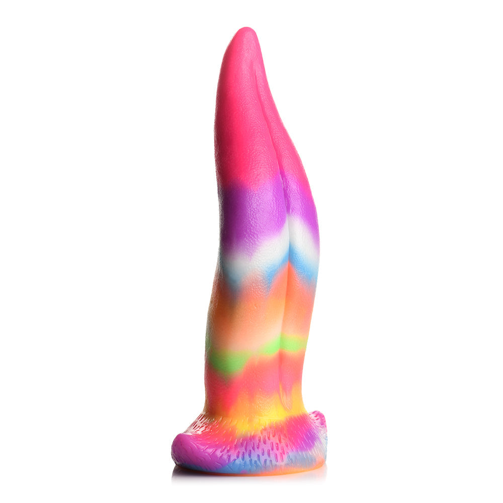 CREATURE COCKS UNICORN TONGUE GLOW-IN-THE-DARK SILICONE DILDO