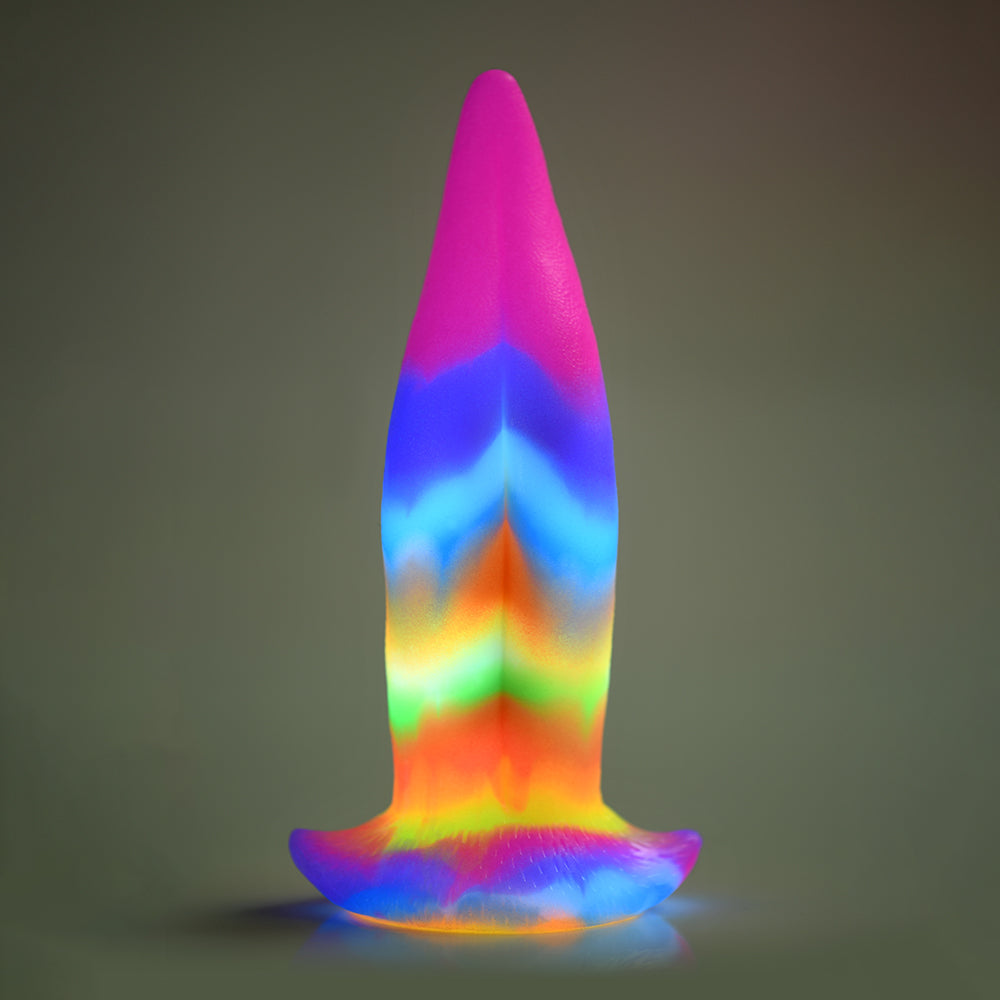 CREATURE COCKS UNICORN TONGUE GLOW-IN-THE-DARK SILICONE DILDO