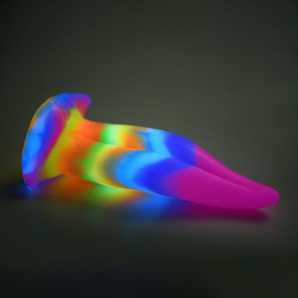 CREATURE COCKS UNICORN TONGUE GLOW-IN-THE-DARK SILICONE DILDO