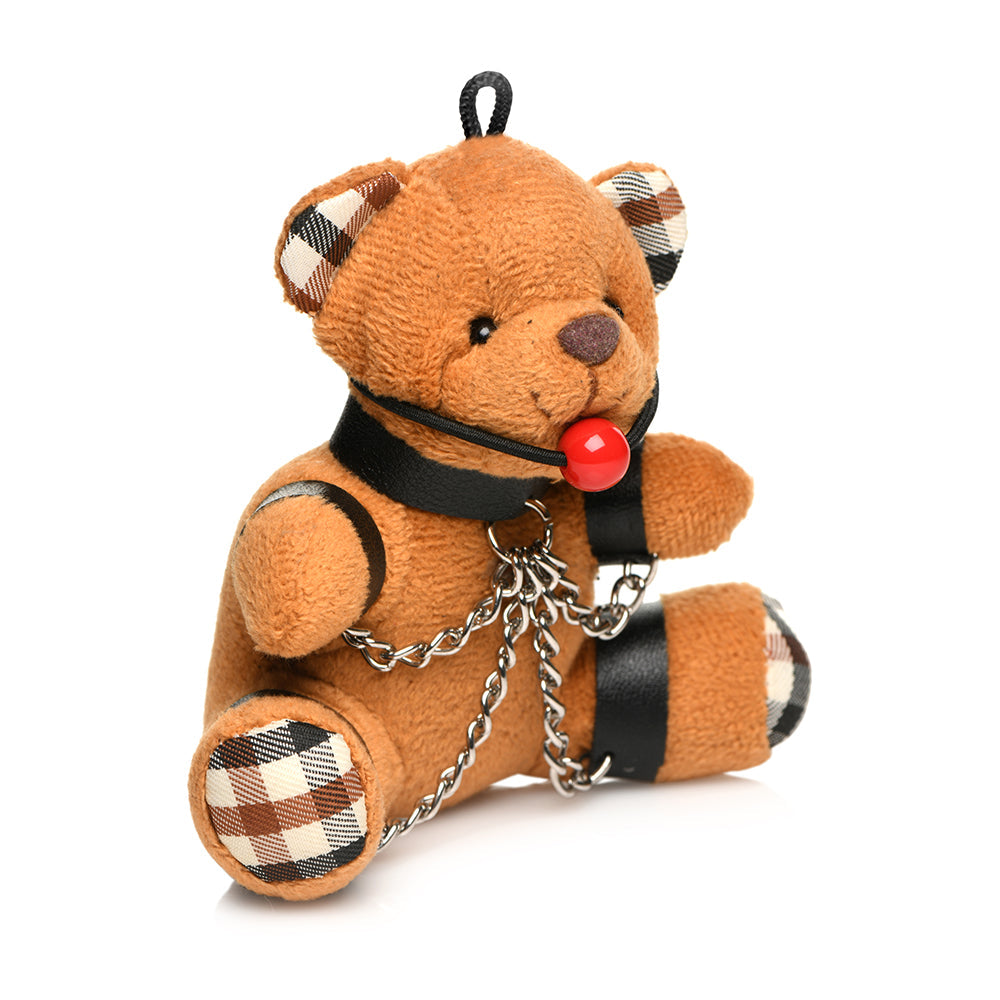 MASTER SERIES GAGGED TEDDY BEAR KEYCHAIN