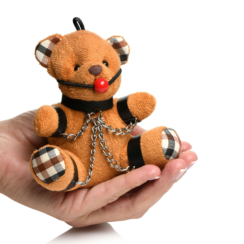 MASTER SERIES GAGGED TEDDY BEAR KEYCHAIN