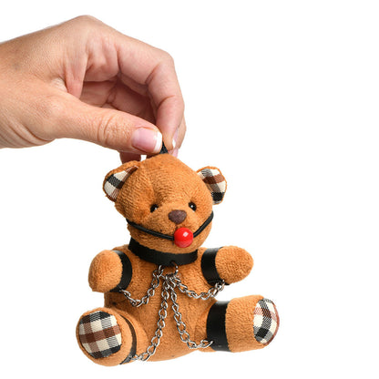 MASTER SERIES GAGGED TEDDY BEAR KEYCHAIN