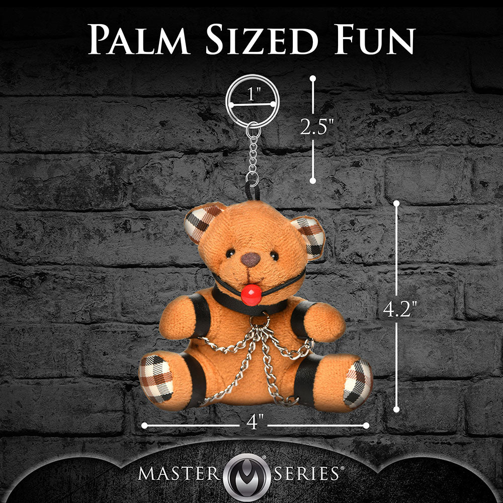 MASTER SERIES GAGGED TEDDY BEAR KEYCHAIN