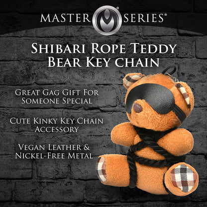 MASTER SERIES ROPE TEDDY BEAR KEYCHAIN