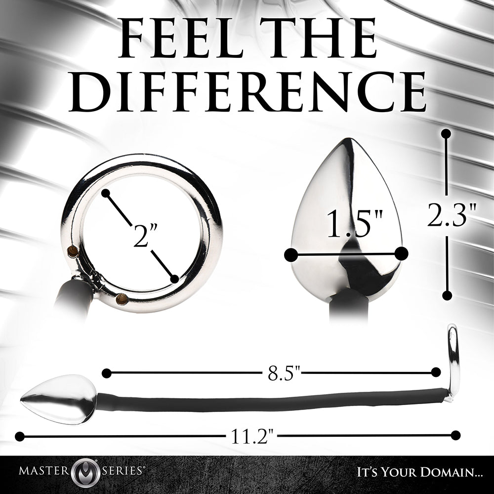 MASTER SERIES TUG + PLUG COCK & BALL RING WITH ANAL PLUG