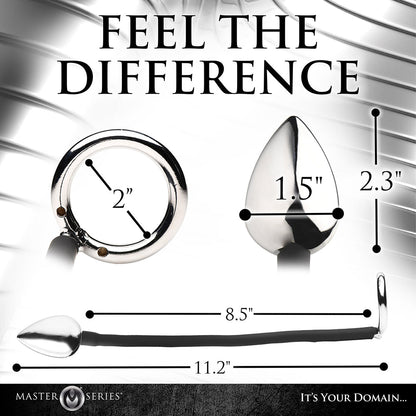 MASTER SERIES TUG + PLUG COCK & BALL RING WITH ANAL PLUG