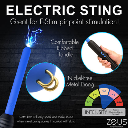 ZEUS ELECTROSEX SHOCK ROD E-STIM ZAPPING WAND
