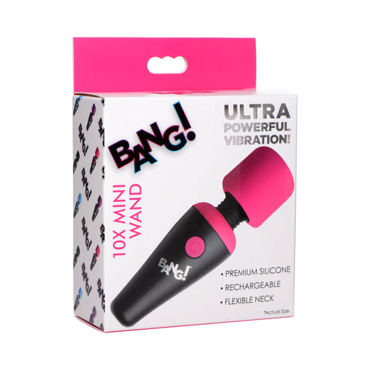 BANG! 10X VIBRATING MINI SILICONE WAND PINK