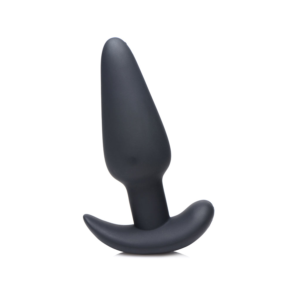 XR BRANDS - BANG! 21X VIBRATING SILICONE BUTT PLUG WITH REMOTE CONTROL BLACK