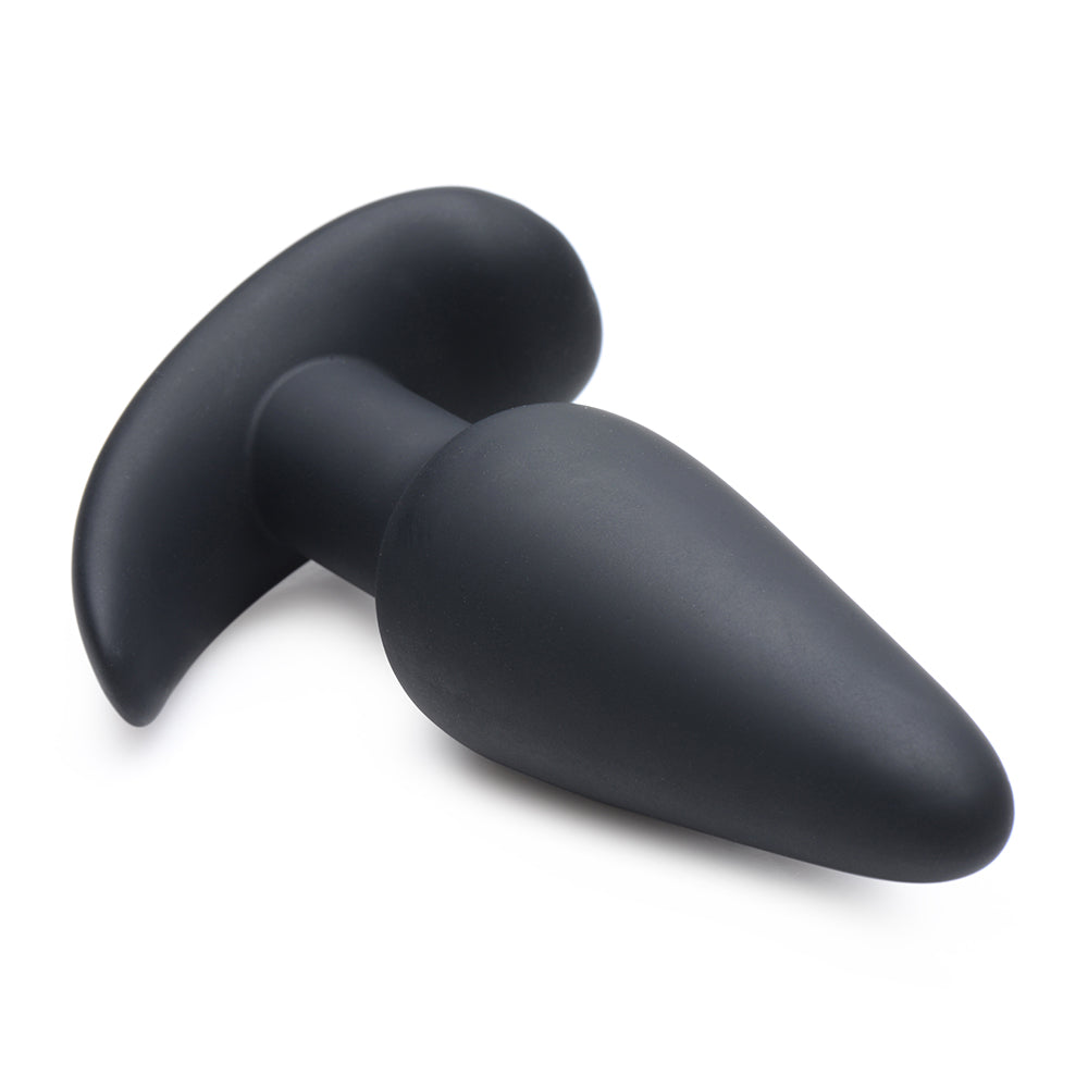 BANG! 21X VIBRATING SILICONE BUTT PLUG WITH REMOTE CONTROL BLACK