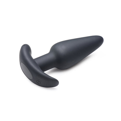 XR BRANDS - BANG! 21X VIBRATING SILICONE BUTT PLUG WITH REMOTE CONTROL BLACK