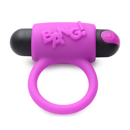 BANG! COUPLE''S LOVE RING, FINGER VIBE, BULLET & BLINDFOLD KIT PURPLE