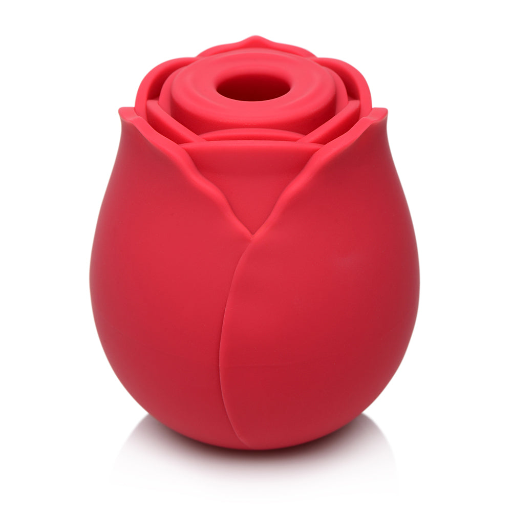 BLOOMGASM 10X WILD ROSE SILICONE SUCTION CLIT STIMULATOR RED