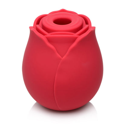 BLOOMGASM 10X WILD ROSE SILICONE SUCTION CLIT STIMULATOR RED