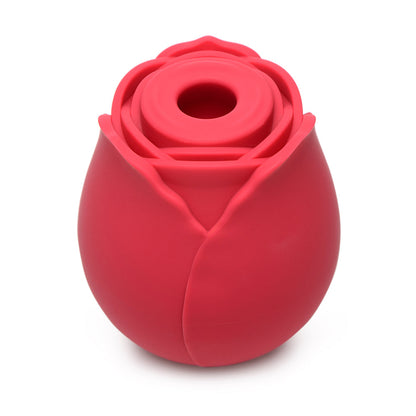 BLOOMGASM 10X WILD ROSE SILICONE SUCTION CLIT STIMULATOR RED