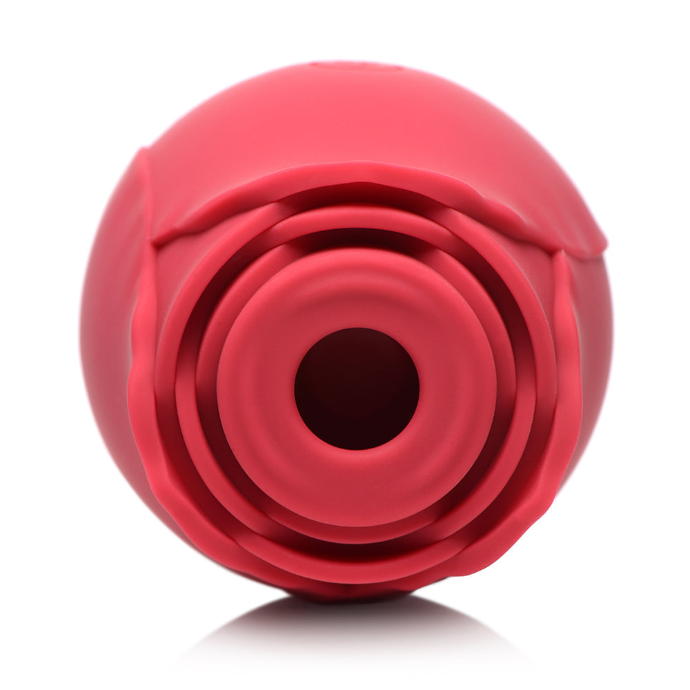 BLOOMGASM 10X WILD ROSE SILICONE SUCTION CLIT STIMULATOR RED