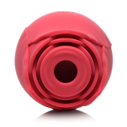 BLOOMGASM 10X WILD ROSE SILICONE SUCTION CLIT STIMULATOR RED
