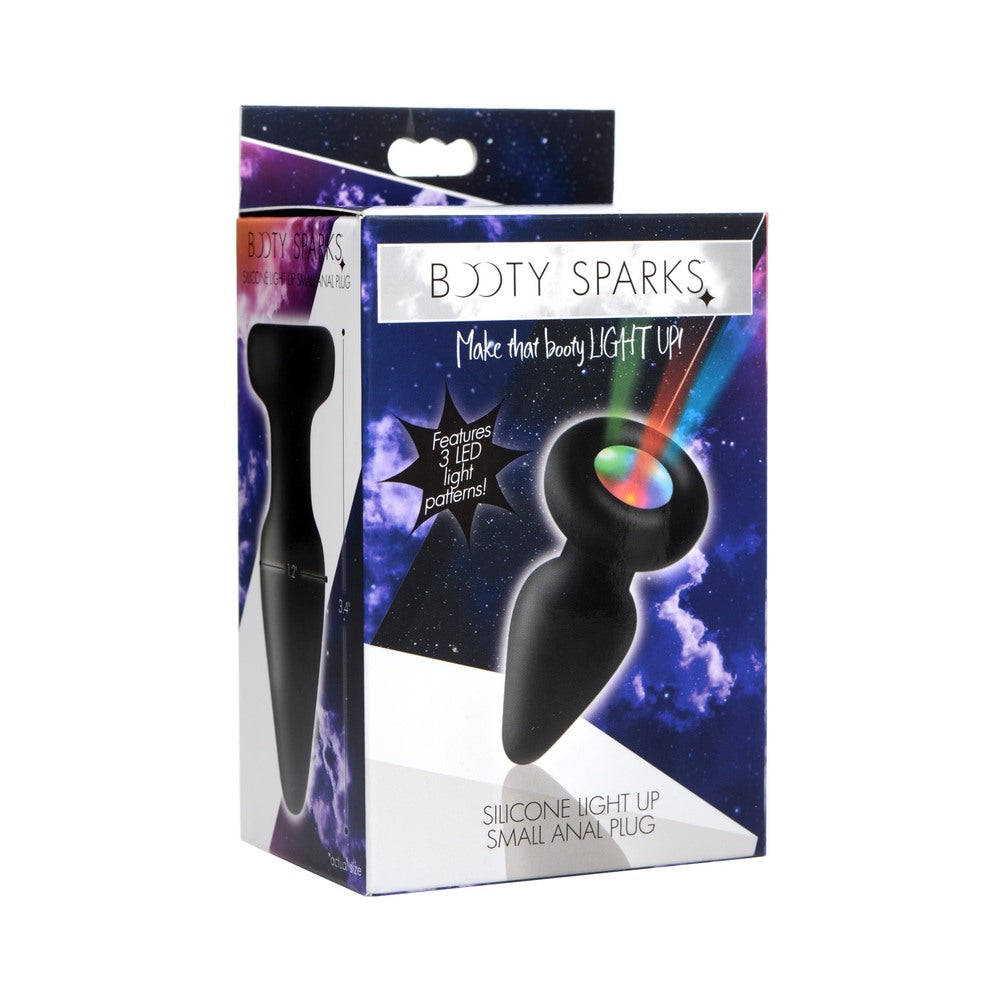 XR BRANDS - BOOTY SPARKS SILICONE LIGHT-UP ANAL PLUG SMALL