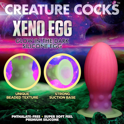 CREATURE COCKS XENO EGG GLOW-IN-THE-DARK SILICONE EGG