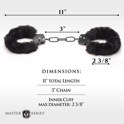 XR BRANDS - MASTER SERIES CUFFED IN FUR FURRY HANDCUFFS