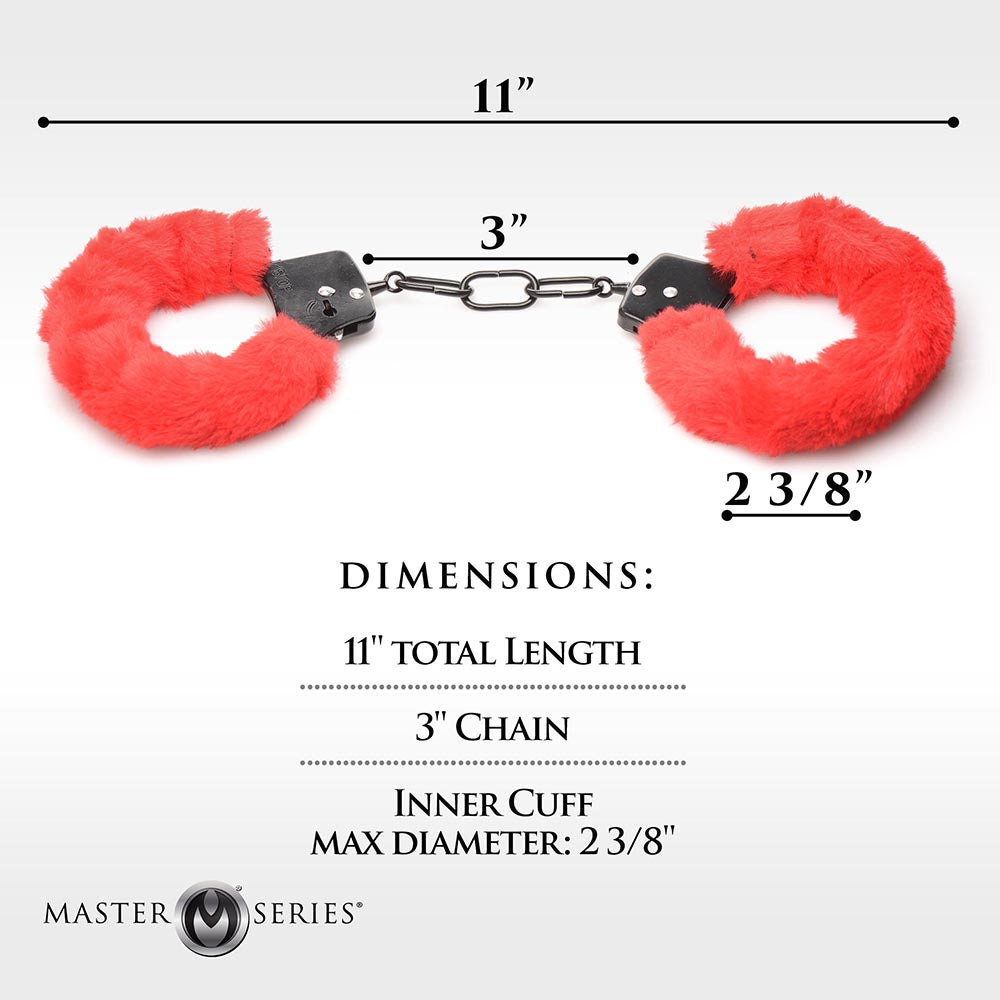 XR BRANDS - MASTER SERIES CUFFED IN FUR FURRY HANDCUFFS