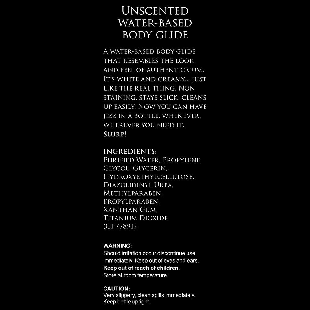 MASTER SERIES UNSCENTED WATER-BASED JIZZ LUBRICANT 34 OZ.