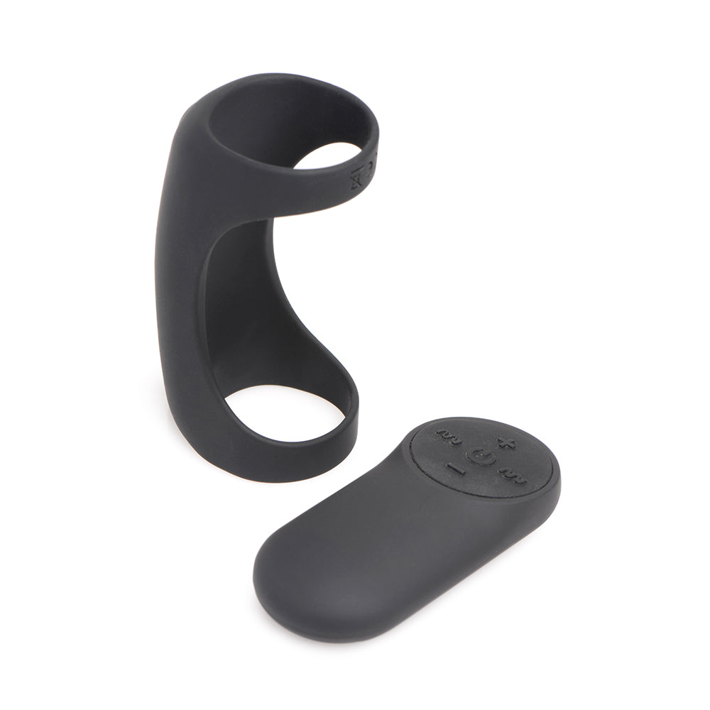 TRINITY MEN 28X G-SHAFT SILICONE COCK RING WITH REMOTE
