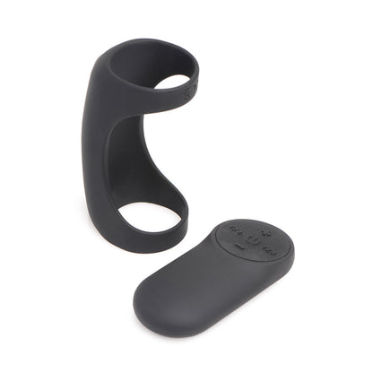 TRINITY MEN 28X G-SHAFT SILICONE COCK RING WITH REMOTE