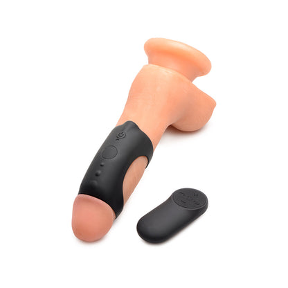 TRINITY MEN 28X G-SHAFT SILICONE COCK RING WITH REMOTE