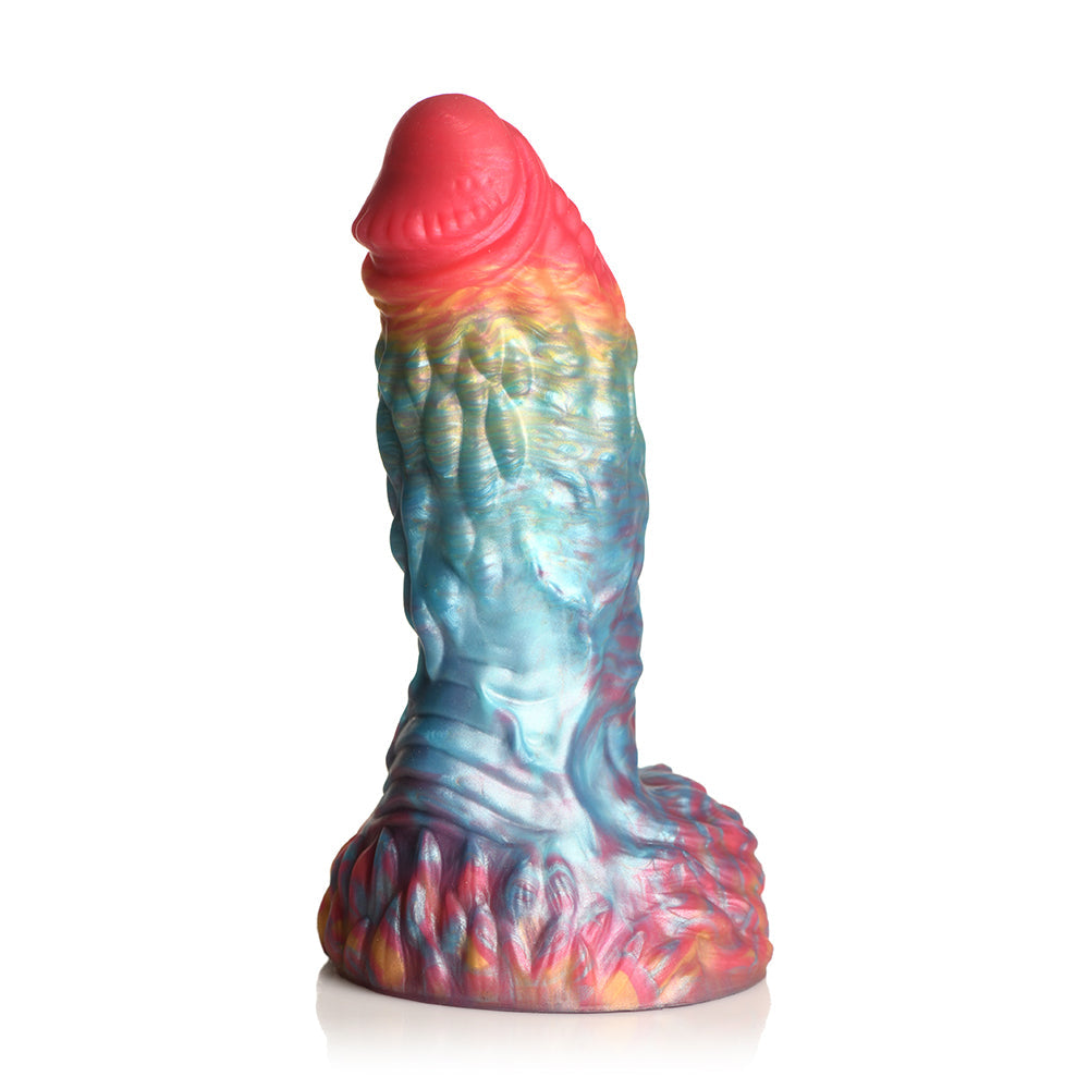 CREATURE COCKS RAINBOW PHOENIX VIBRATING SILICONE DILDO