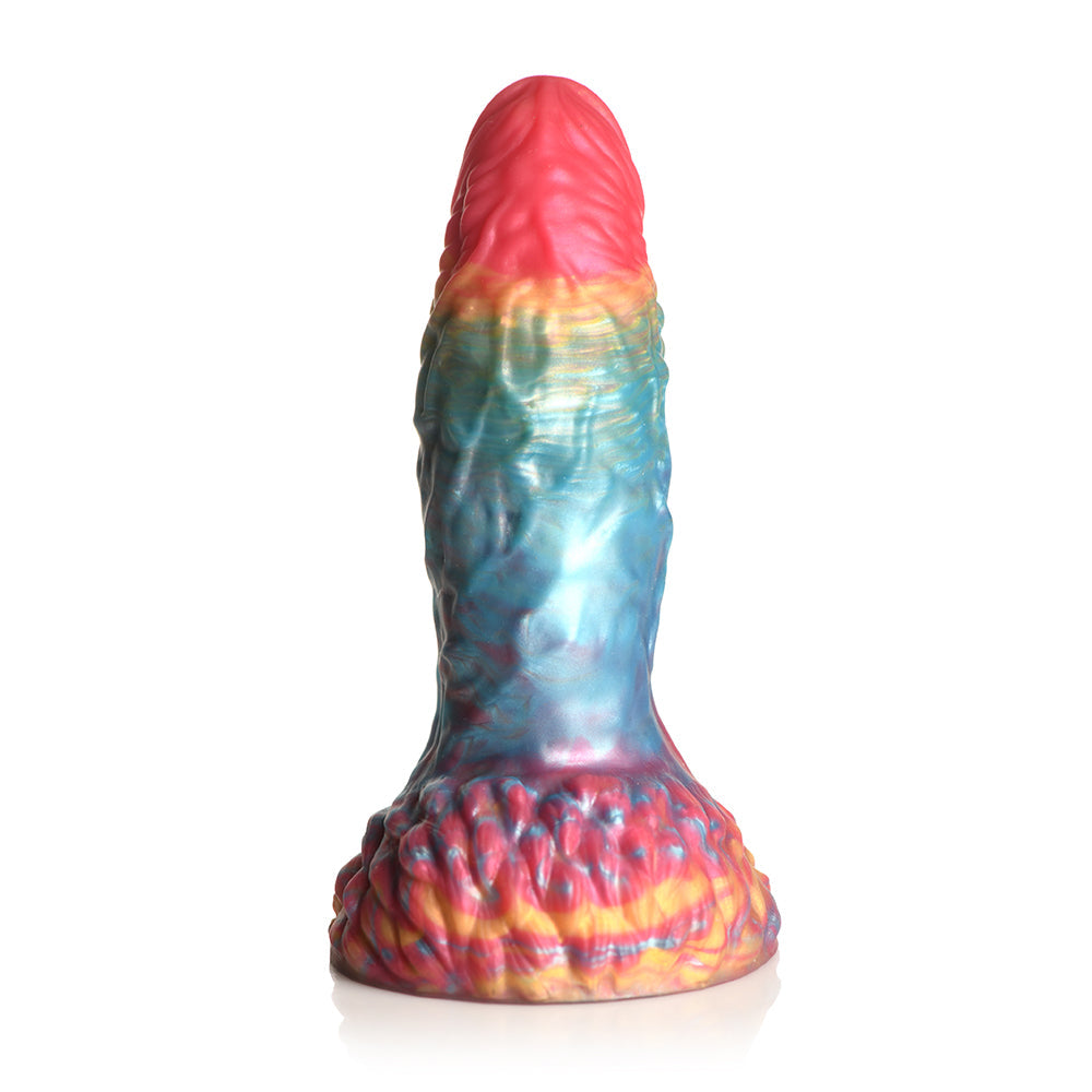 CREATURE COCKS RAINBOW PHOENIX VIBRATING SILICONE DILDO